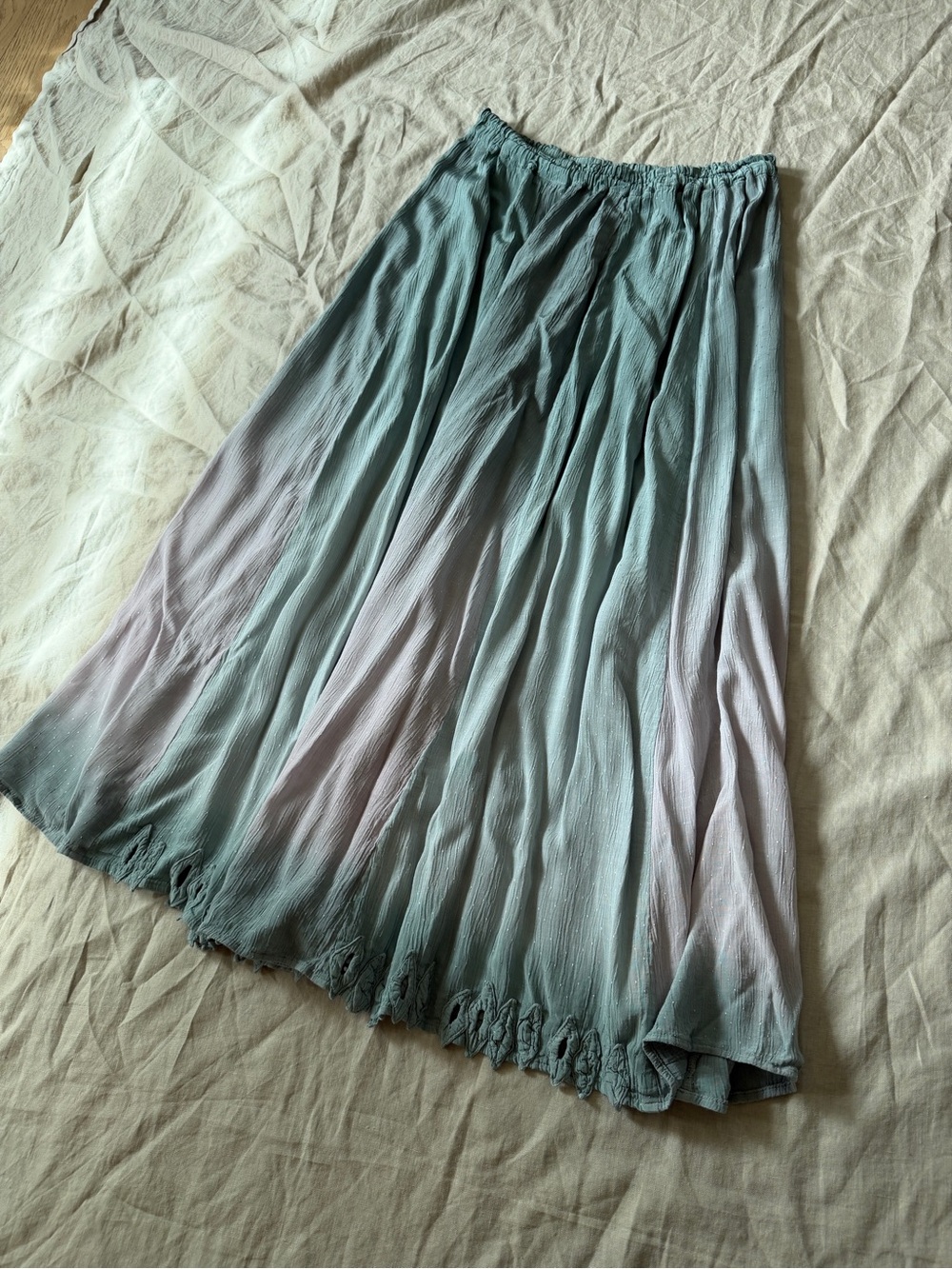Vintage Fairycore blue and lilac maxi skirt small medium - Picture 13 of 15